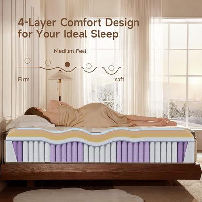 Queen Cooling Gel Memory Foam Mattress for Comfort