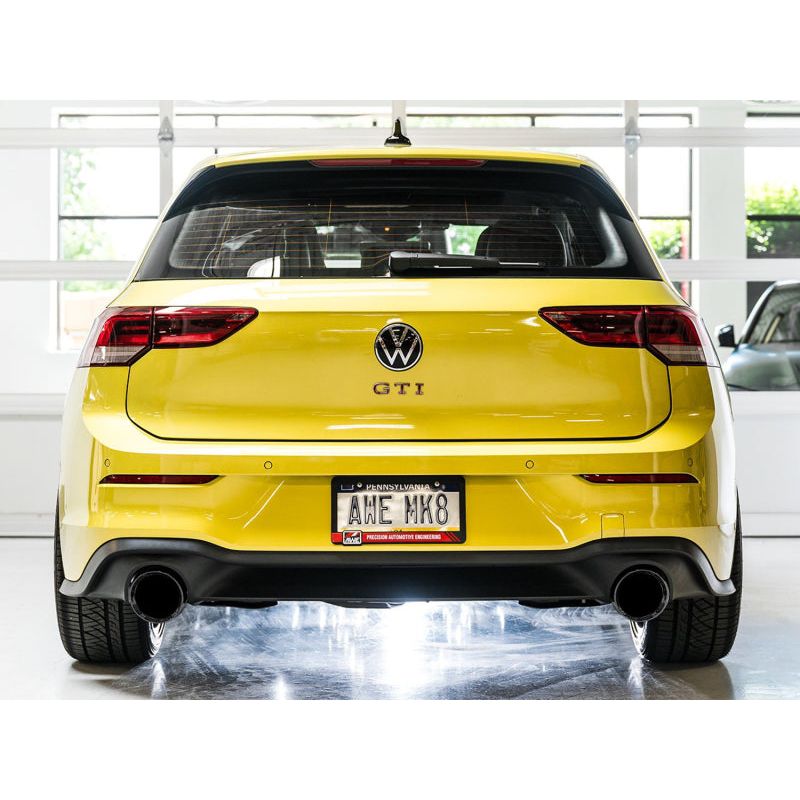 AWE 2022+ VW GTI MK8  Track Edition Exhaust - Diamond Black Tips NP Motorsports