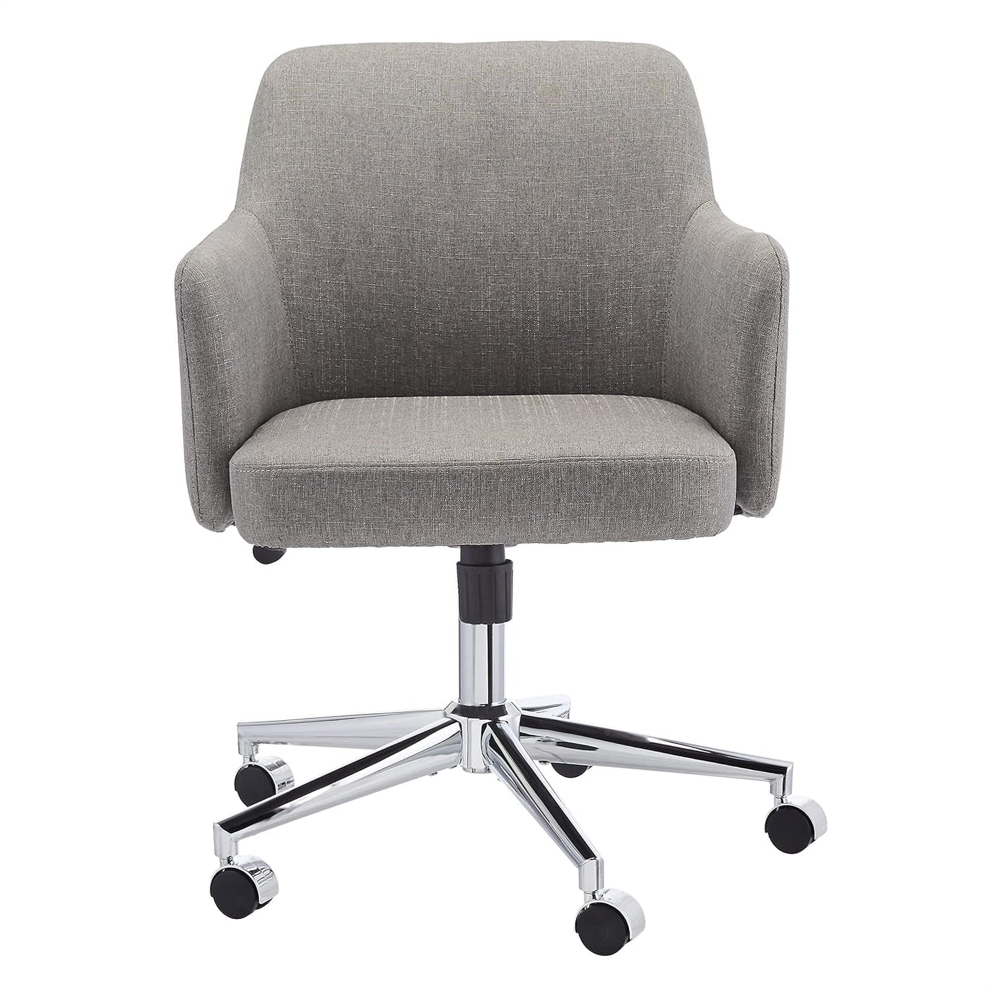 Light Gray Office Chair With 360 Swivel For Modern Home Office