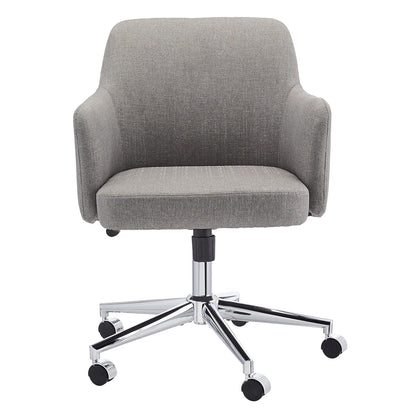 Light Gray Office Chair With 360 Swivel For Modern Home Office