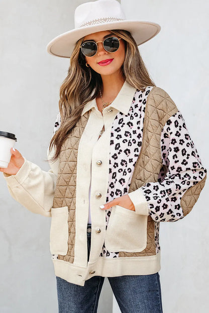 Novaza Quilted Patchwork Front Jacket