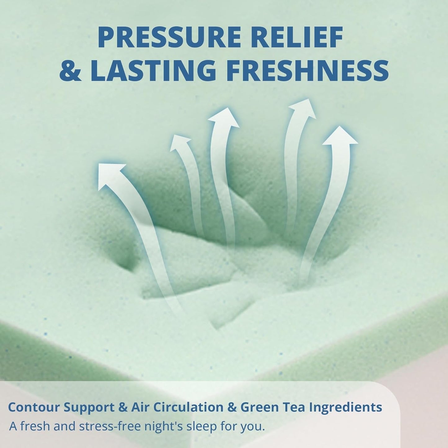 Comfortable 8 Inch Green Tea Memory Foam Mattress