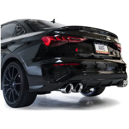 AWE 22-24 Audi 8Y S3 Track Edition Exhaust  - Chrome Silver Tips NP Motorsports