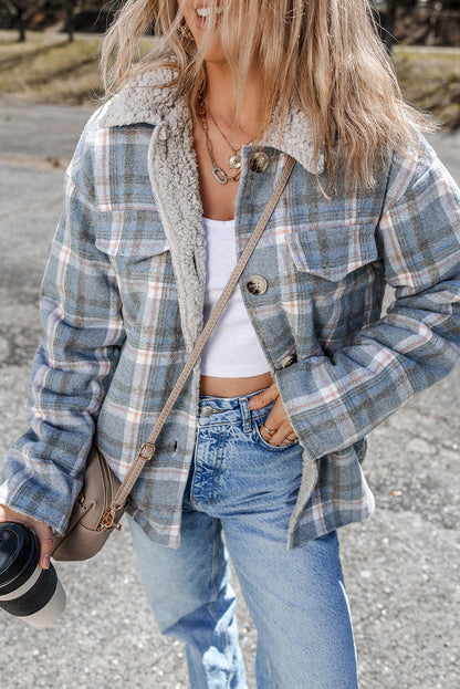 Madison Cuffs Patchwork Plaid Shirt