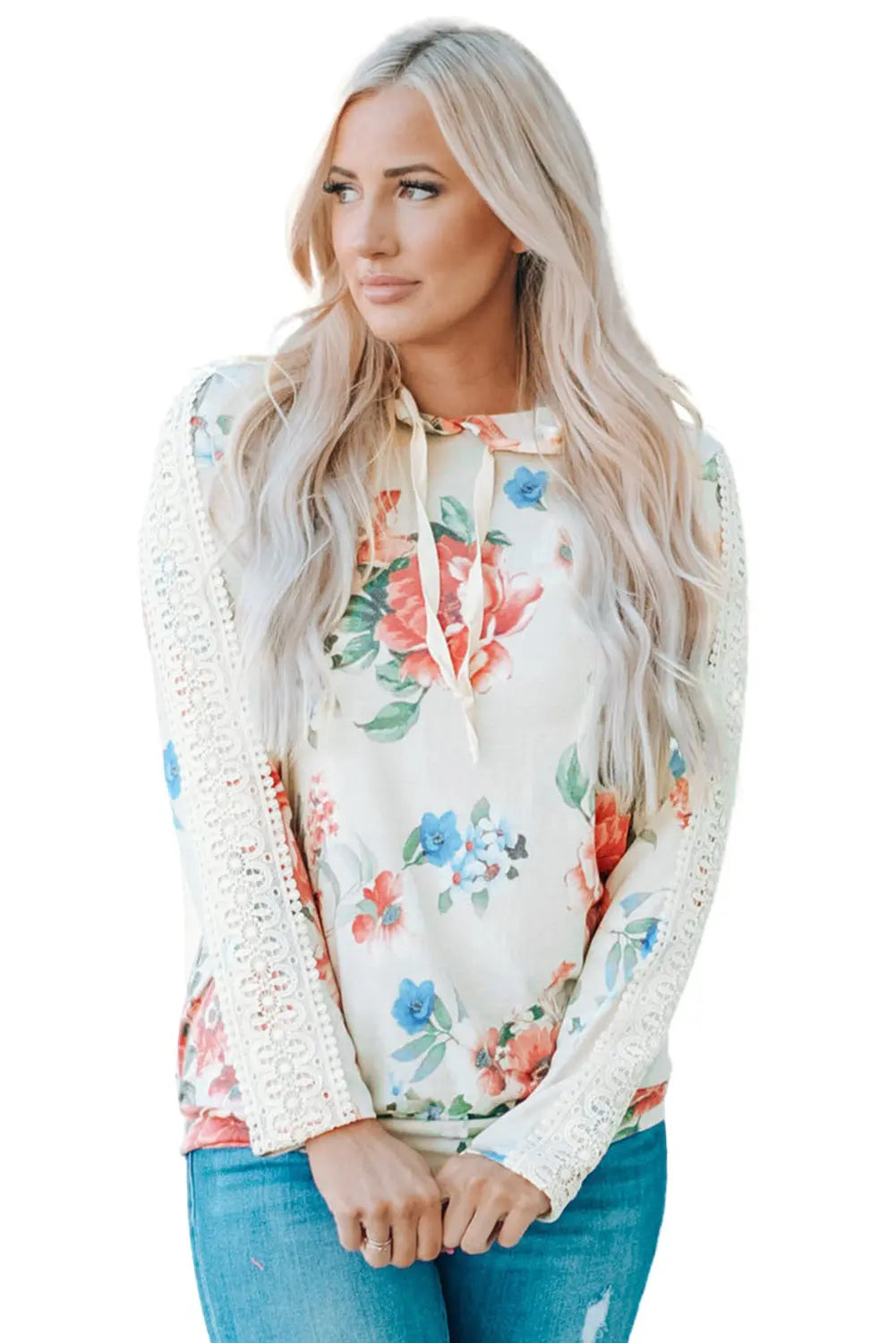 Emilie Contrast Long Sleeve Hoodie