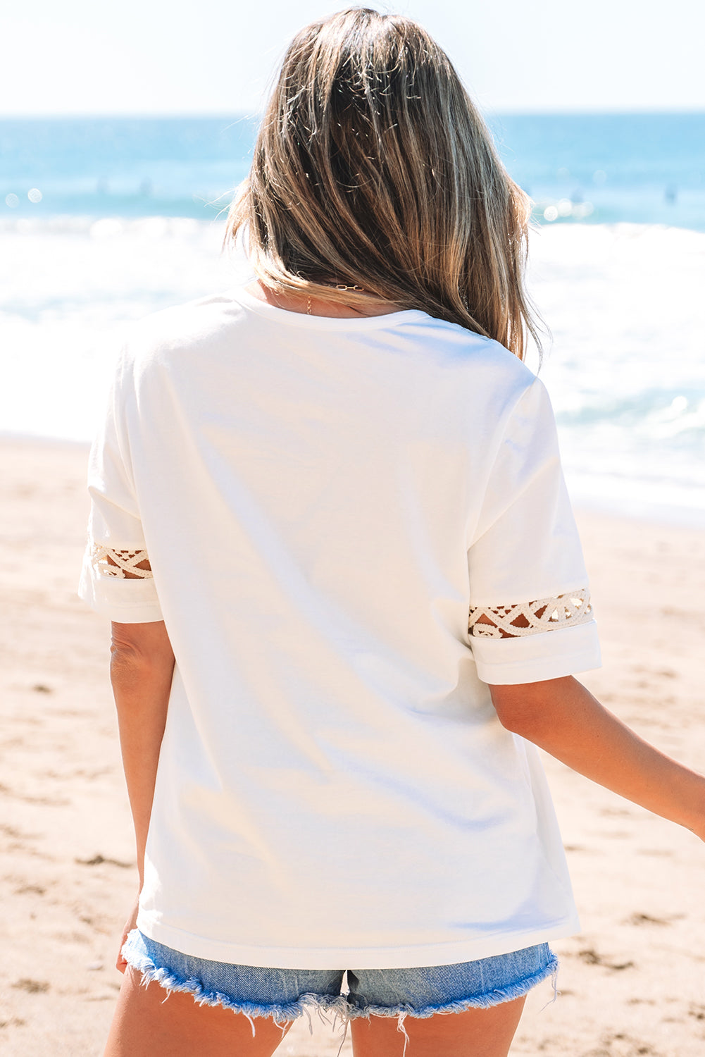 Madilynn Lace Crochet Casual Top