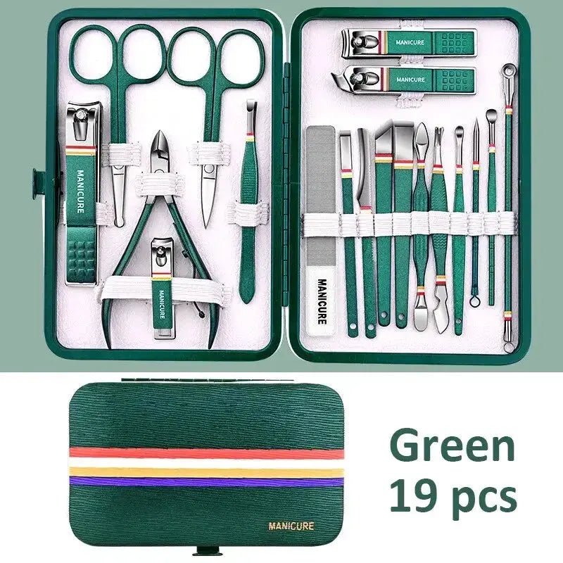 6-9 Pcs Manicure Set with Leather Case Professional - Get it from Bo