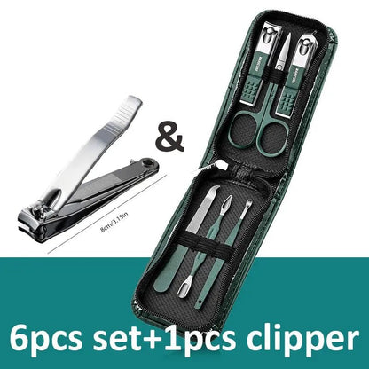 6-9 Pcs Manicure Set with Leather Case Professional - Get it from Bo