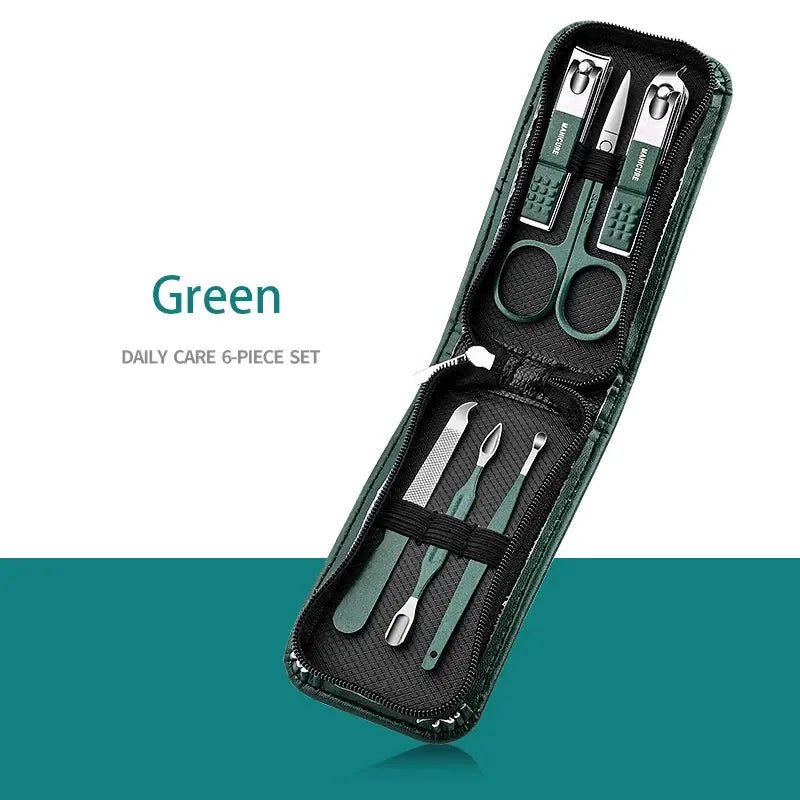 6-9 Pcs Manicure Set with Leather Case Professional - Get it from Bo
