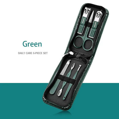 6-9 Pcs Manicure Set with Leather Case Professional - Get it from Bo