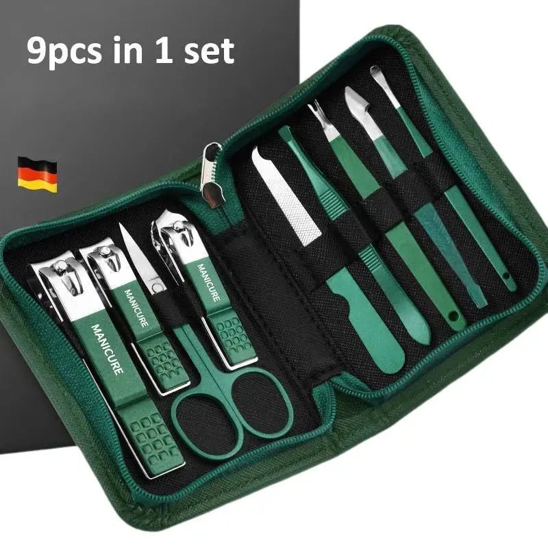 6-9 Pcs Manicure Set with Leather Case Professional - Get it from Bo