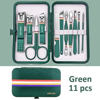 6-9 Pcs Manicure Set with Leather Case Professional - Get it from Bo