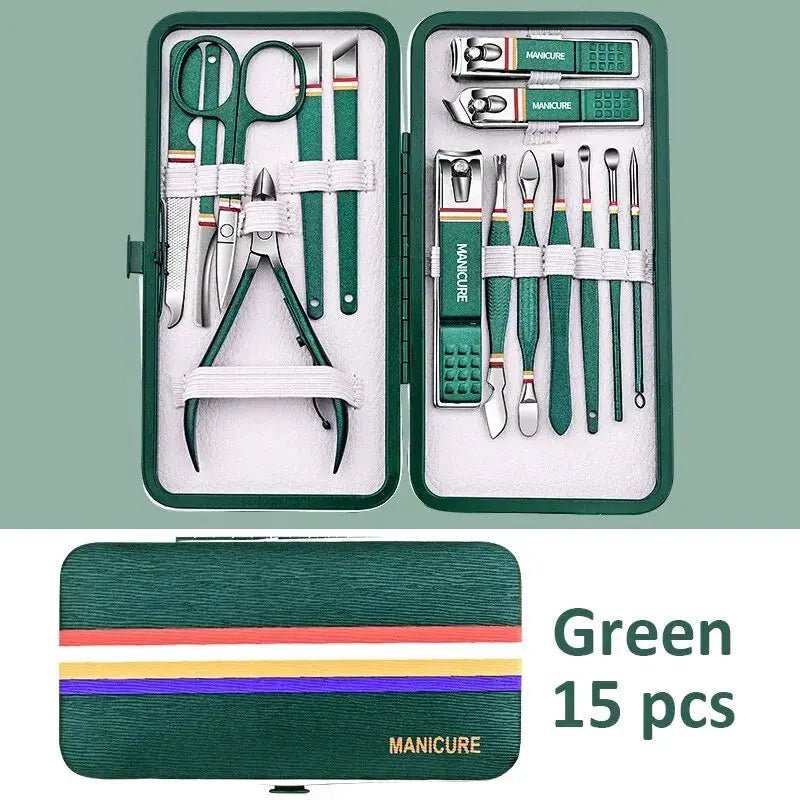 6-9 Pcs Manicure Set with Leather Case Professional - Get it from Bo