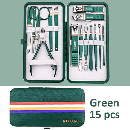 6-9 Pcs Manicure Set with Leather Case Professional - Get it from Bo