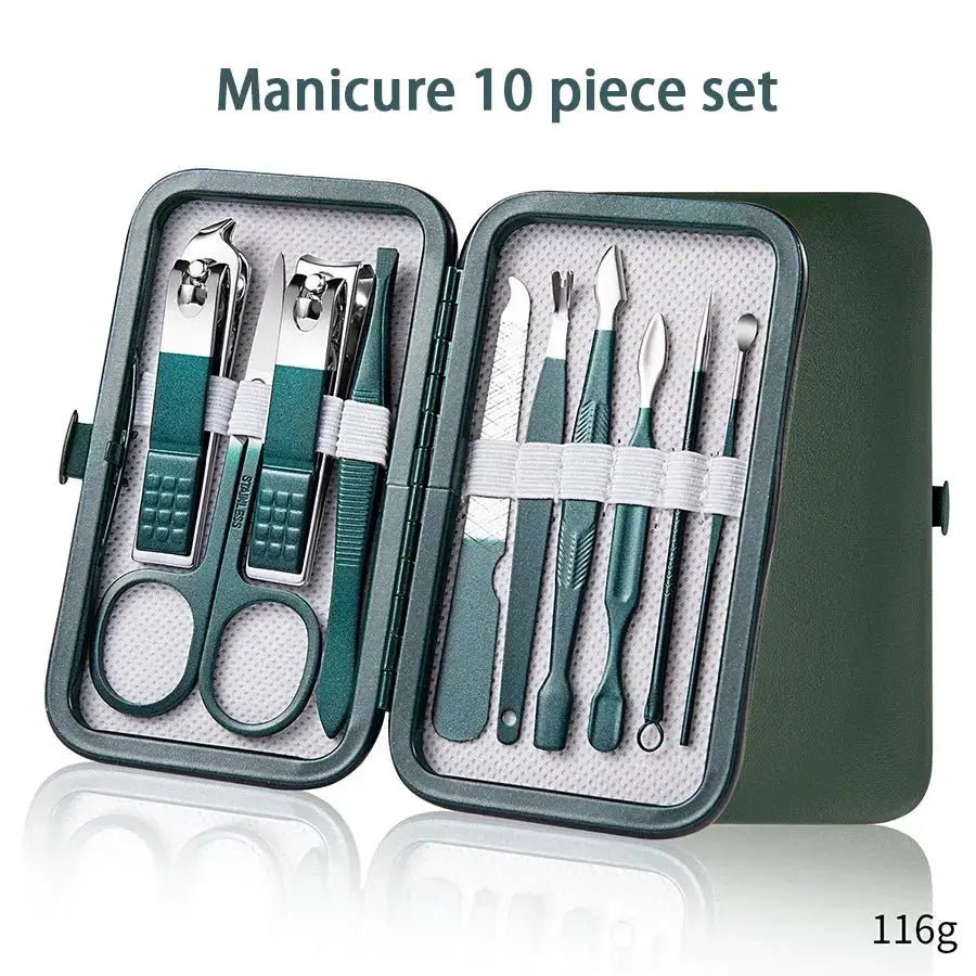 6-9 Pcs Manicure Set with Leather Case Professional - Get it from Bo