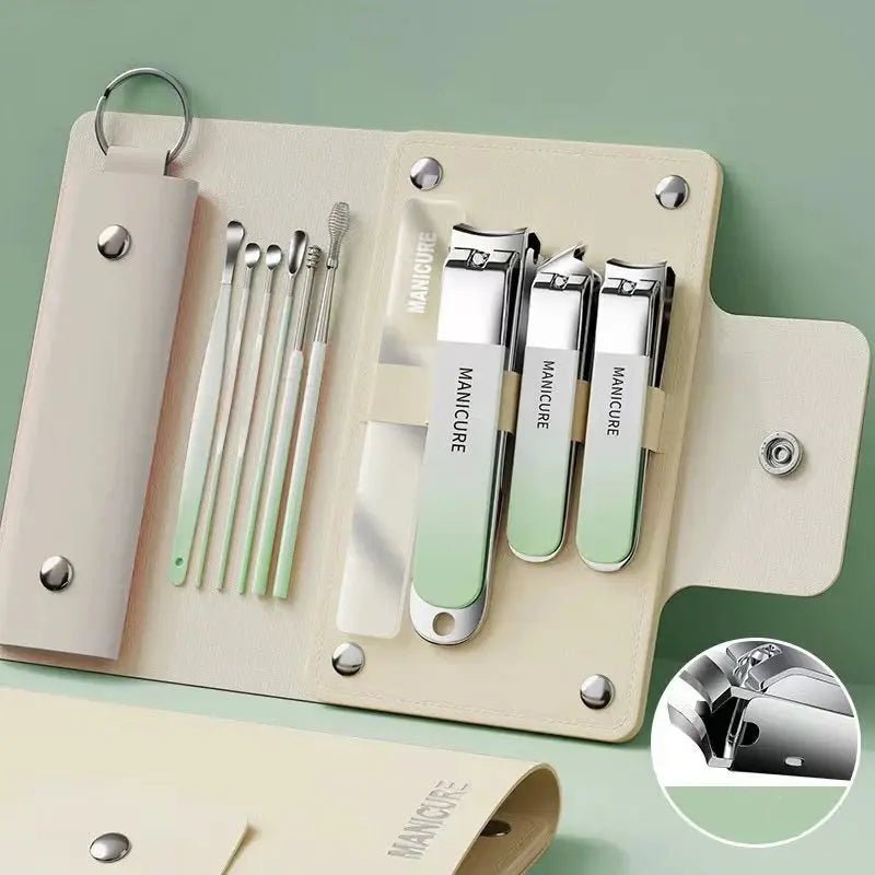 6-9 Pcs Manicure Set with Leather Case Professional - Get it from Bo