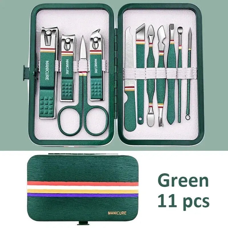 6-9 Pcs Manicure Set with Leather Case Professional - Get it from Bo