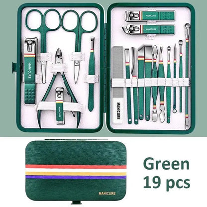6-9 Pcs Manicure Set with Leather Case Professional - Get it from Bo
