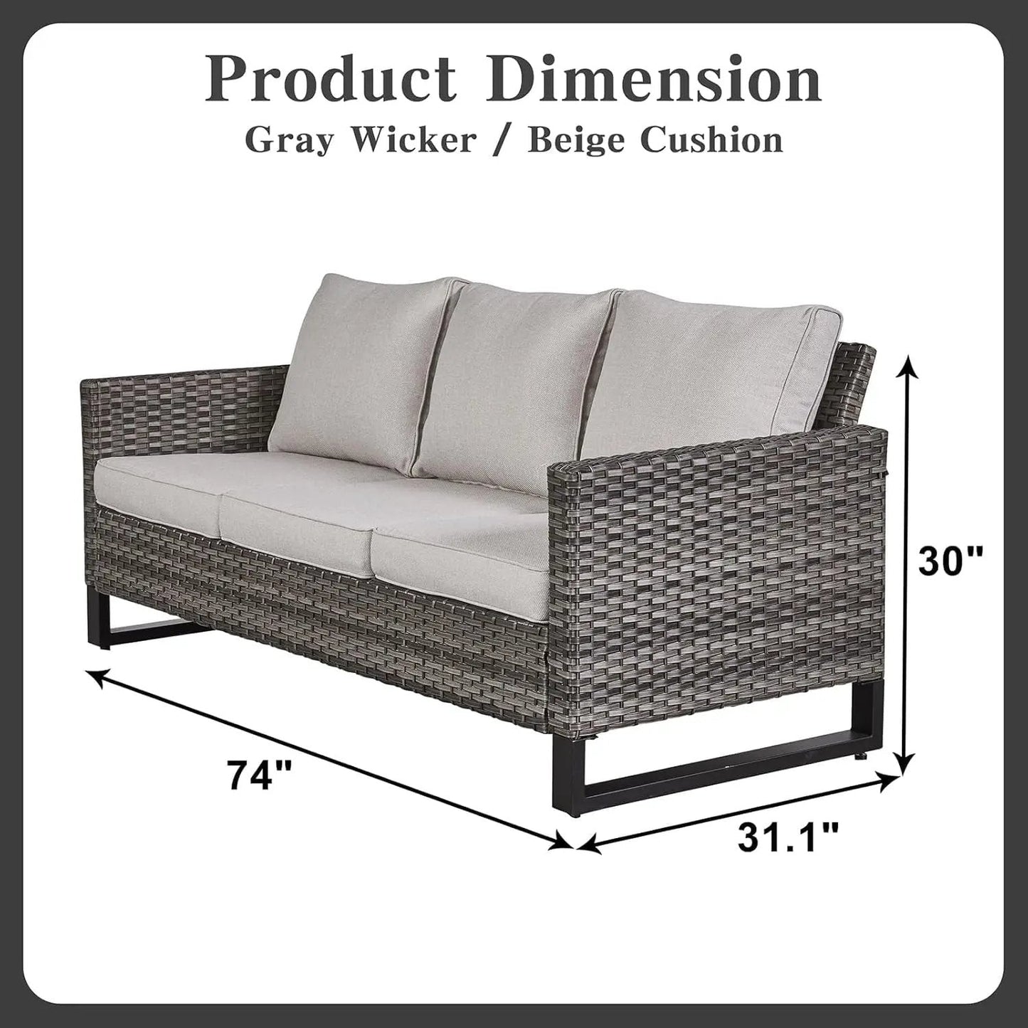 6 Piece Outdoor Furniture Patio Wicker Sofa Set, Oversize Outdoor Swivel Rocker Chairs with Rattan Ottomans, Conversation Sets Patio Furniture Come with Removable Washable Cushion - Get it from Bo