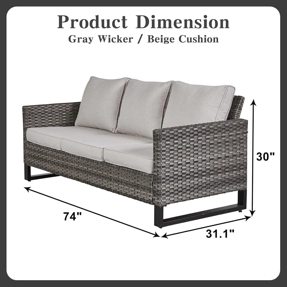 6 Piece Outdoor Furniture Patio Wicker Sofa Set, Oversize Outdoor Swivel Rocker Chairs with Rattan Ottomans, Conversation Sets Patio Furniture Come with Removable Washable Cushion - Get it from Bo