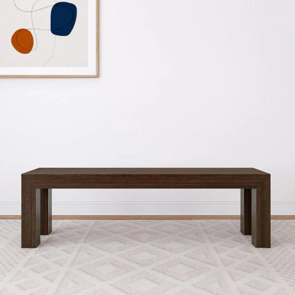 60 Inch Dining Bench for Dining Room, Bench for 72 Inch Table Kitchen Dining Seat, Wooden Outdoor Bench, Solid Wood Entryway Bench, Walnut Wirebrush - Get it from Bo