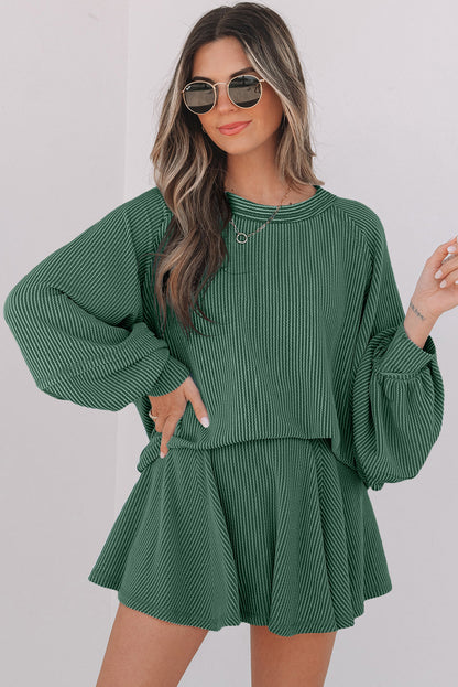 Scarlett Corded Lantern Sleeve Top
