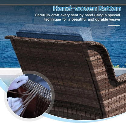 Outdoor Patio Furniture Set with Fire Pit Table-3