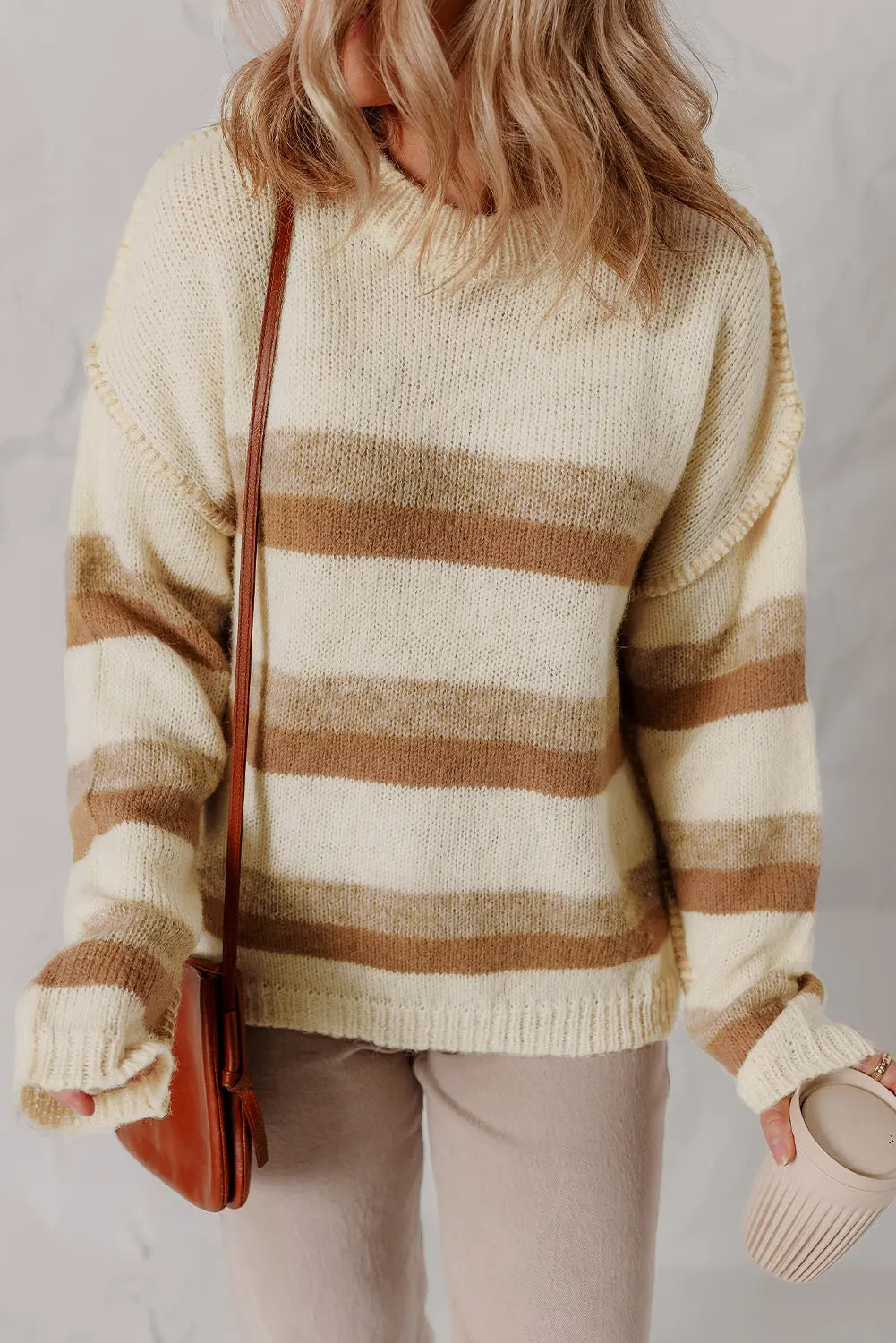 Elizabeth Shoulder Knit Baggy Sweater