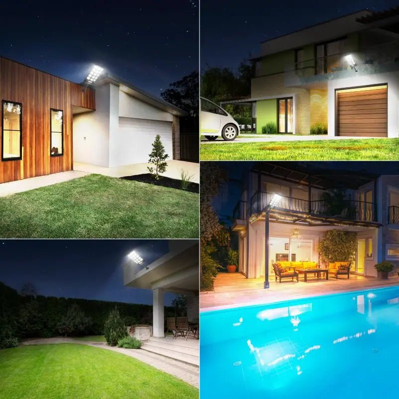 60W 90W Solar Outdoor Dusk to Dawn Lights with Remote Control - Get it from Bo