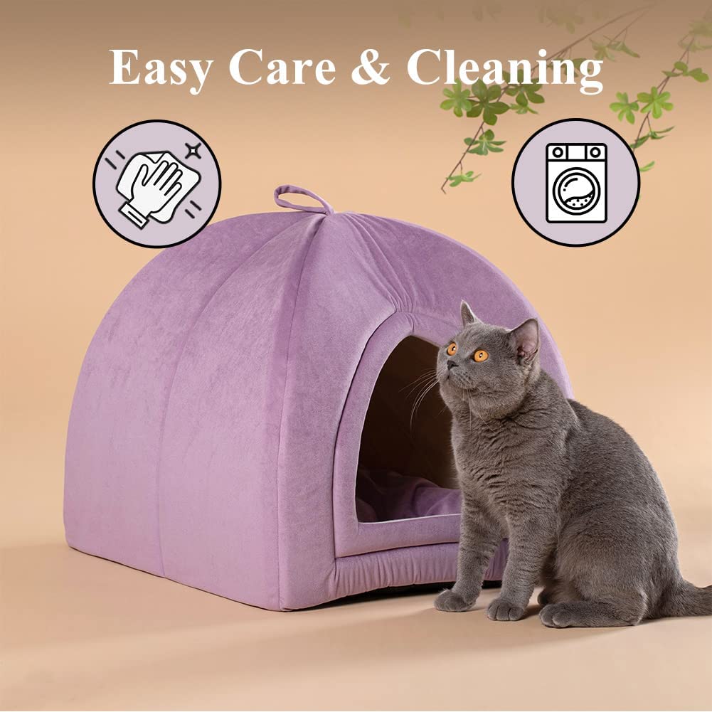 Kasentex Cat Bed, Lovely Tent with Removable Washable Pillow Cushion Kasentex