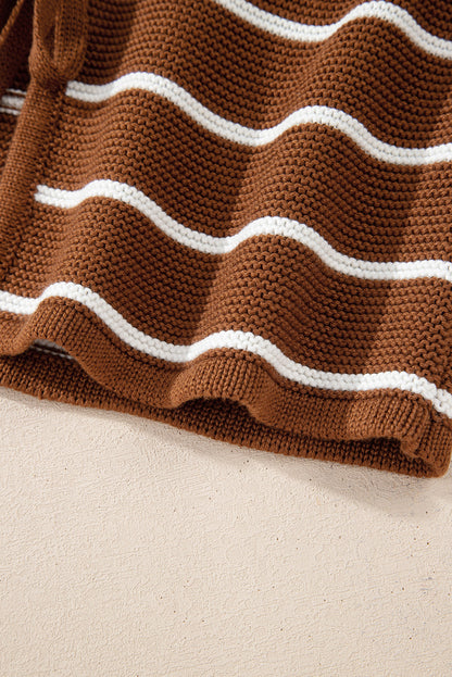 Lilly Striped Knit Cardigan Sweater