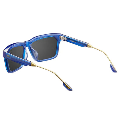 Deano: Matte Midway Blue - Antique Brass / Pacific Blue Flash Lens - Get it from Bo
