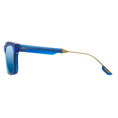Deano: Matte Midway Blue - Antique Brass / Pacific Blue Flash Lens - Get it from Bo