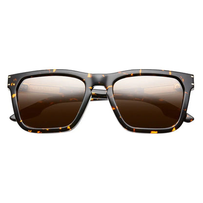 Gravitas: Polished Ambercomb Tortoise - Brushed Gold / Bronze AR Lens - Get it from Bo
