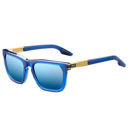 Gravitas: Matte Midway Blue - Antique Brass / Pacific Blue Flash Lens - Get it from Bo