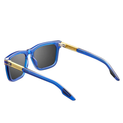Gravitas: Matte Midway Blue - Antique Brass / Pacific Blue Flash Lens - Get it from Bo