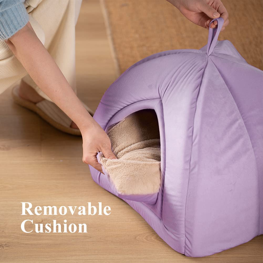 Kasentex Cat Bed, Lovely Tent with Removable Washable Pillow Cushion Kasentex