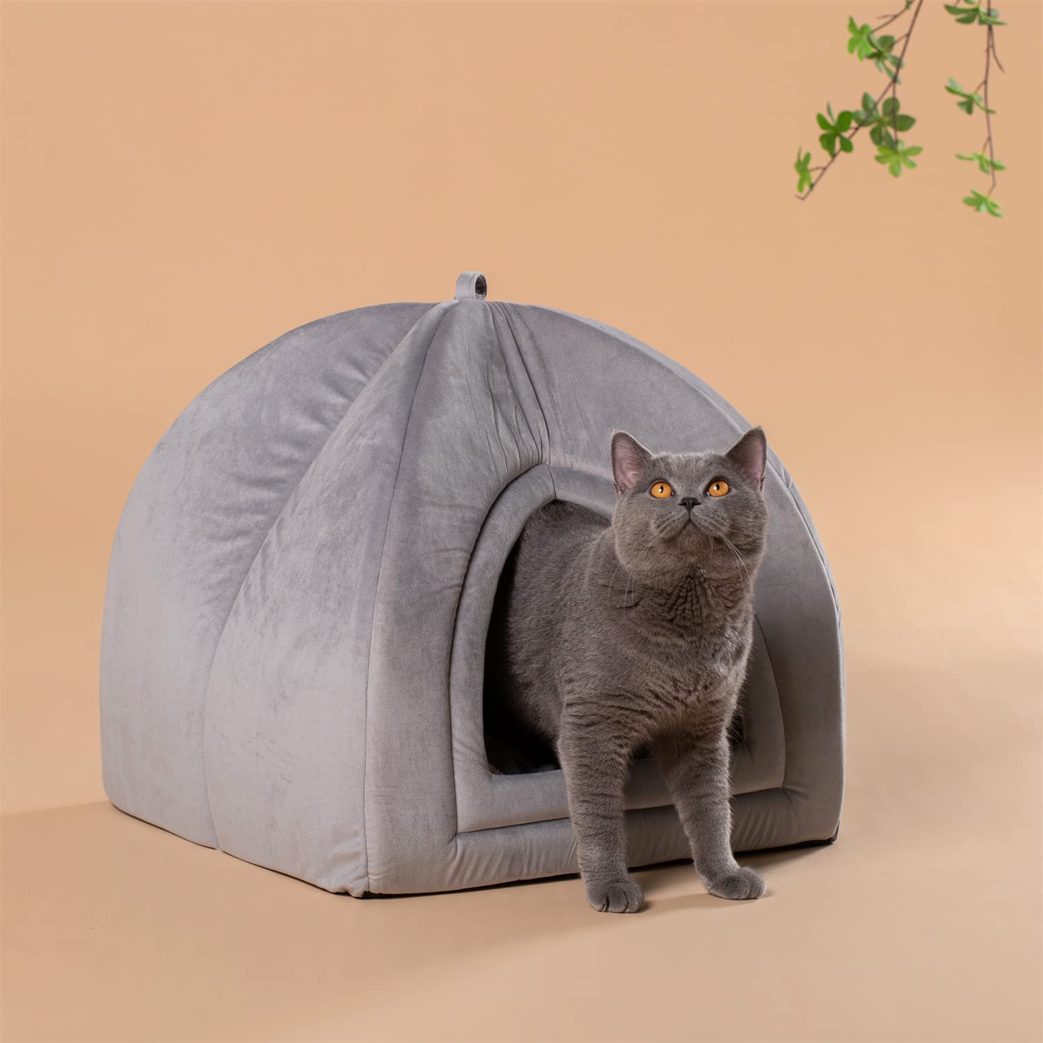 Kasentex Cat Bed, Lovely Tent with Removable Washable Pillow Cushion Kasentex