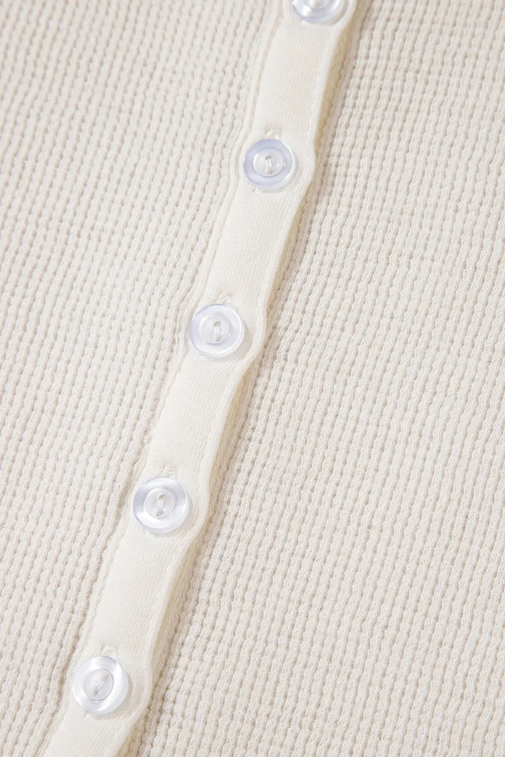 Teresa Color Waffle Half Long Sleeve Top