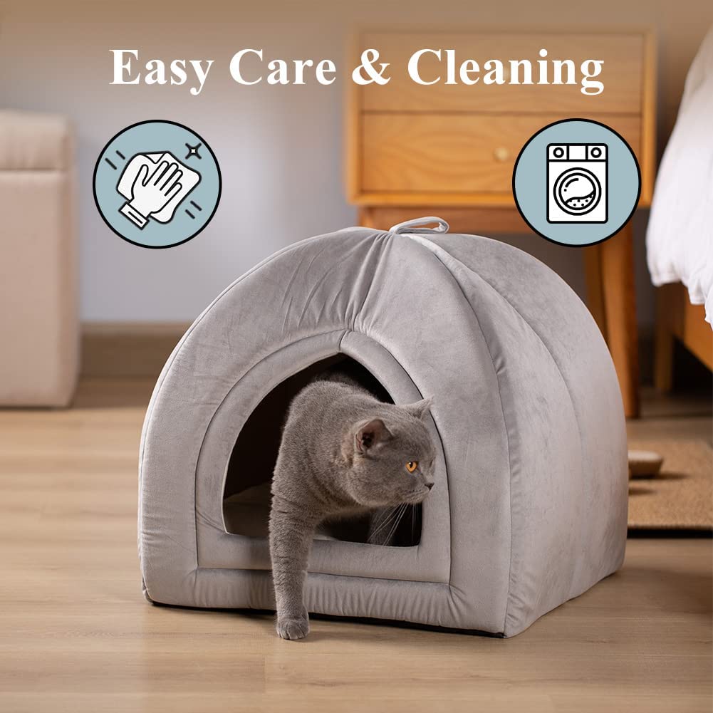 Kasentex Cat Bed, Lovely Tent with Removable Washable Pillow Cushion Kasentex