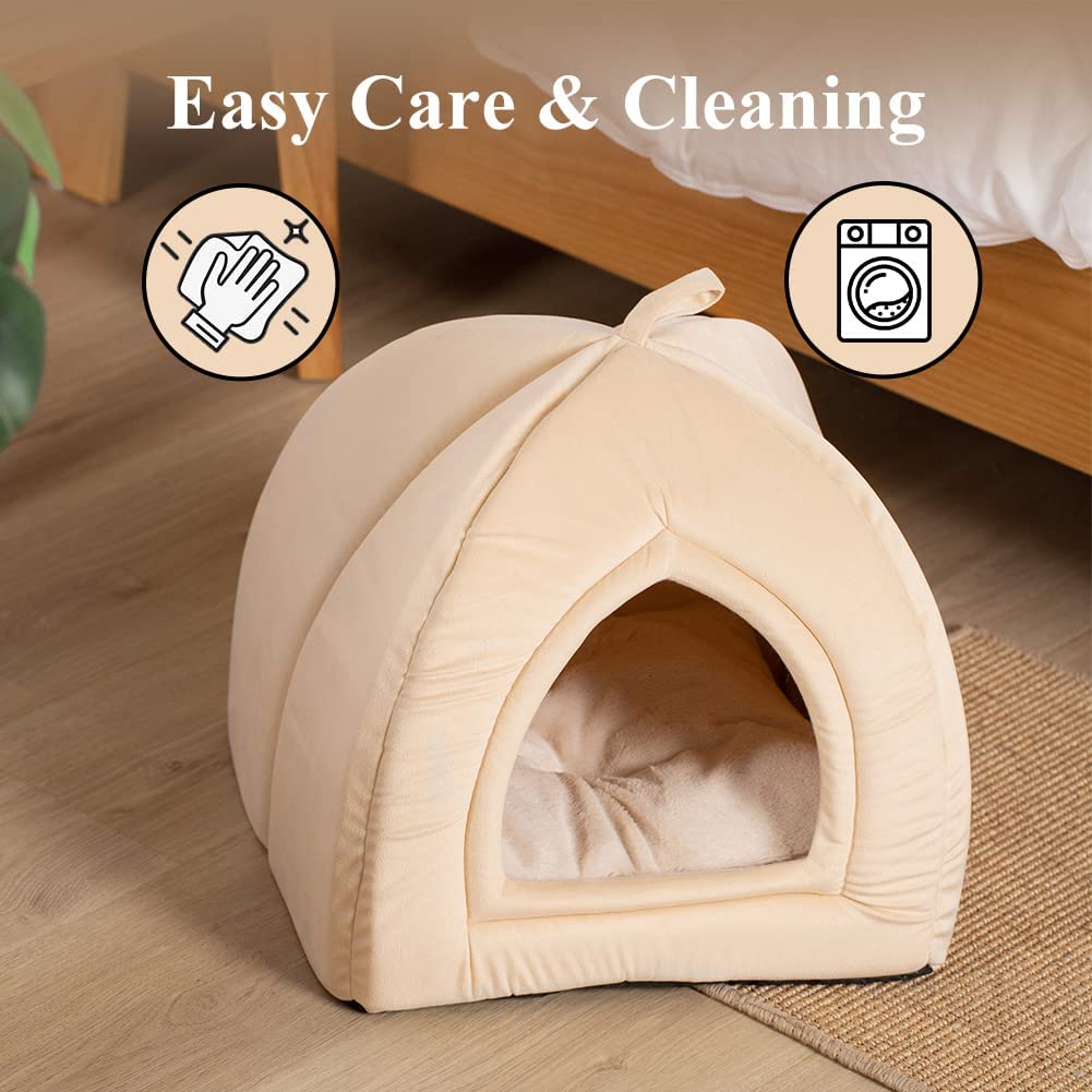 Kasentex Cat Bed, Lovely Tent with Removable Washable Pillow Cushion Kasentex