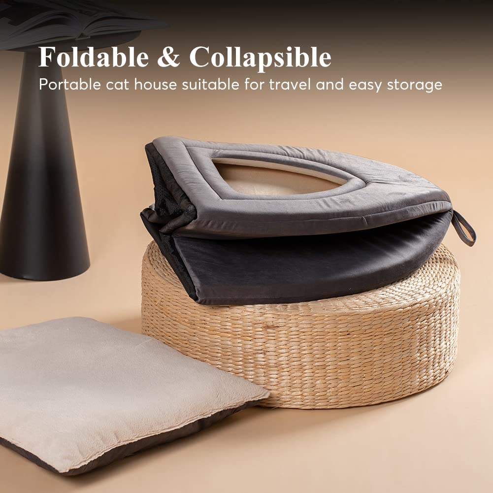 Kasentex Cat Bed, Lovely Tent with Removable Washable Pillow Cushion Kasentex