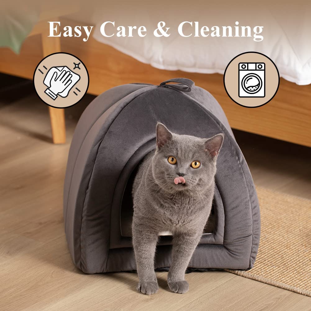 Kasentex Cat Bed, Lovely Tent with Removable Washable Pillow Cushion Kasentex