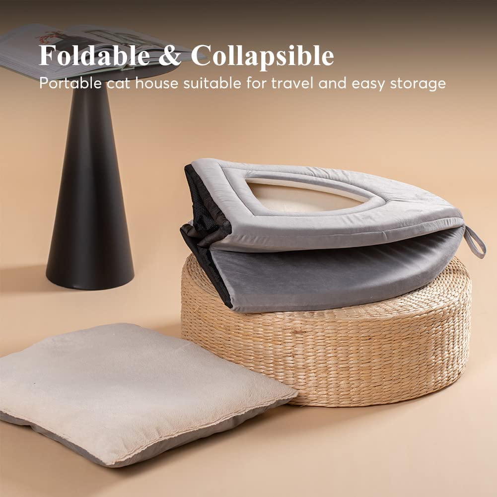 Kasentex Cat Bed, Lovely Tent with Removable Washable Pillow Cushion Kasentex