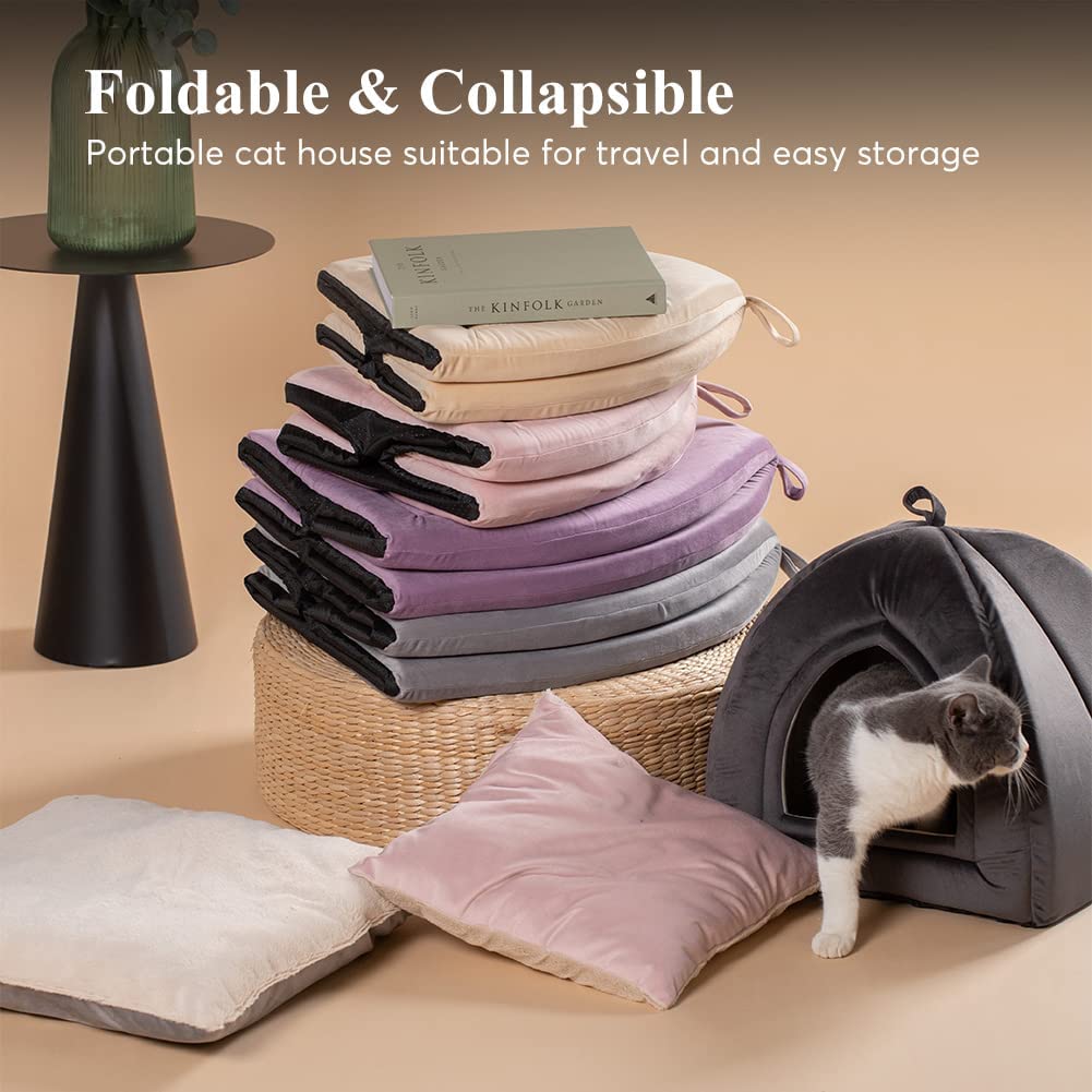 Kasentex Cat Bed, Lovely Tent with Removable Washable Pillow Cushion Kasentex