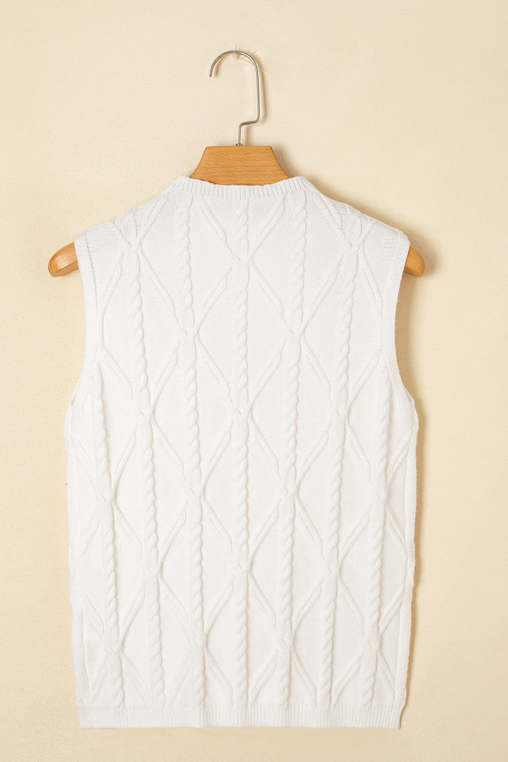 Alaia Pearled Textured Knit Sweater Vest Threaded Pear