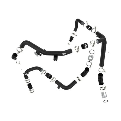 aFe 21-23 Ford Bronco V6-2.7Ltt BladeRunner Alum Hot &amp; Cold Charge Pipe Kit - Black NP Motorsports