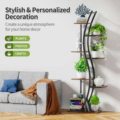 63-inch Tall Modern 6-Shelf Indoor Plant Stand Shelving Unit - Get it from Bo