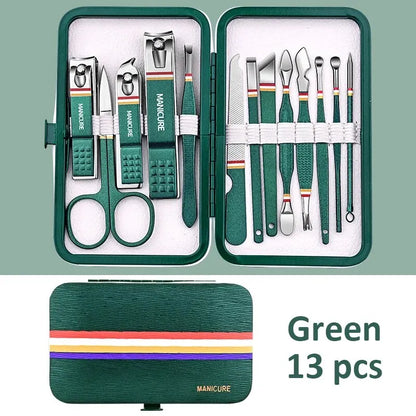 6-9 Pcs Manicure Set with Leather Case Professional