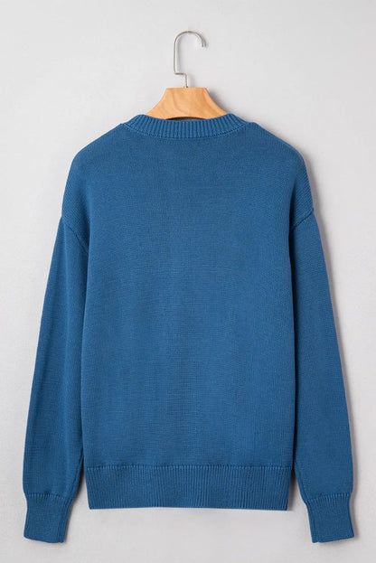 Emiyra Embroidered Graphic Western Sweater